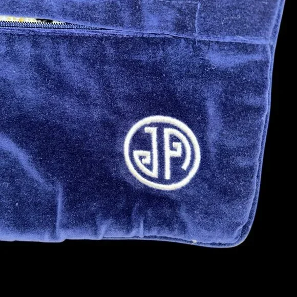 Jonathan Adler Diamonds blue green IKAT wool velvet woven pillow cover 16x12 - Picture 3 of 5